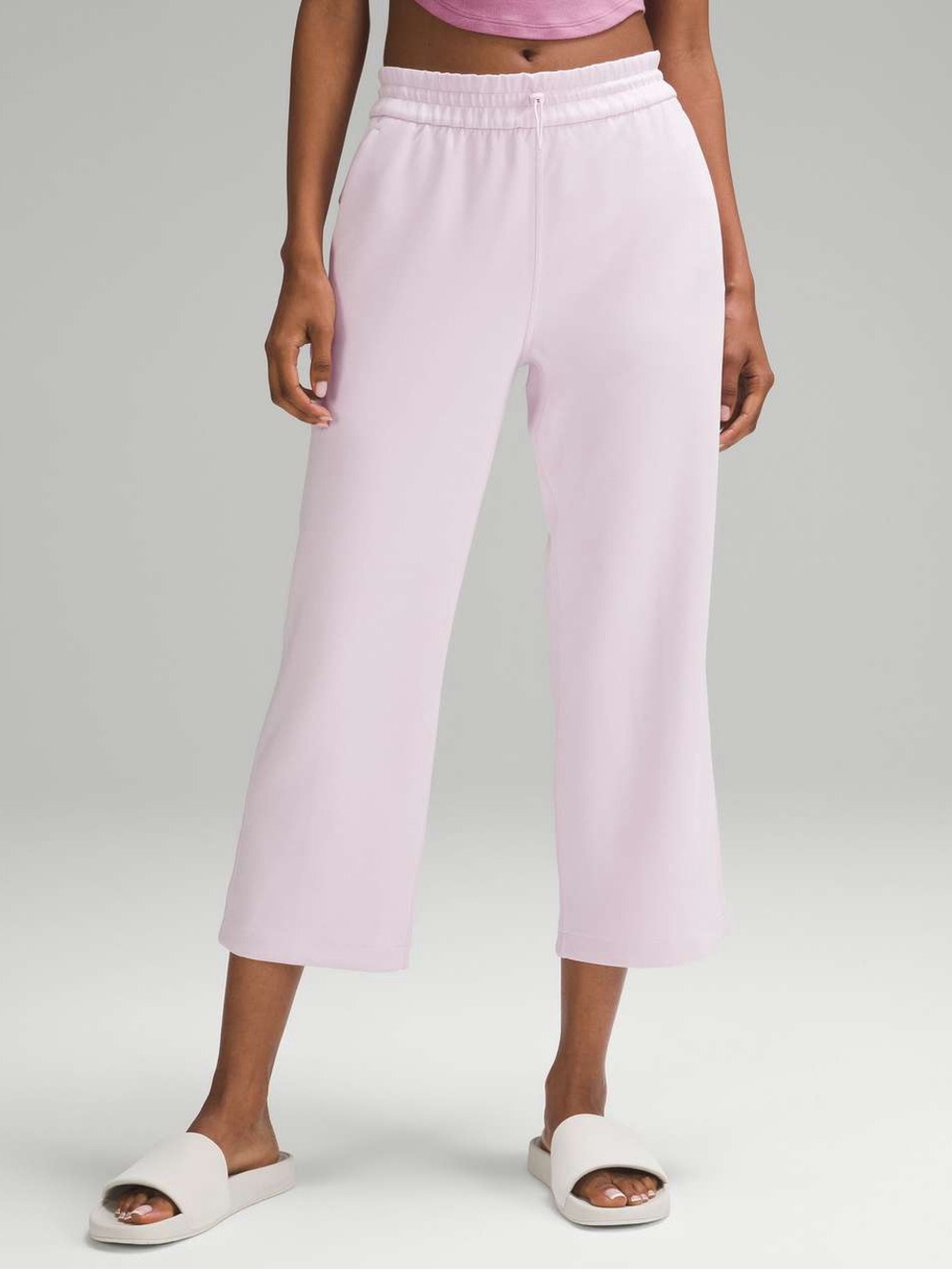 lululemon light pink softstreme cropped pants